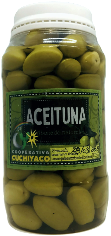 ACEITUNA VERDE CUCHIYACO PET X 500 GRS