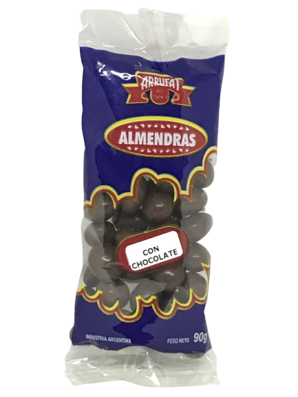 ALMENDRAS CON CHOCOLATE ARRUFAT X 90 GRS