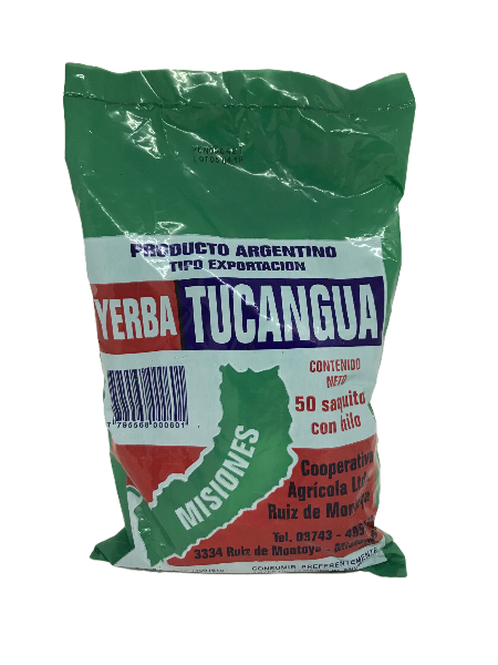 MATE COCIDO TUCANGUA SAQUITOS BOLSA X 50 U