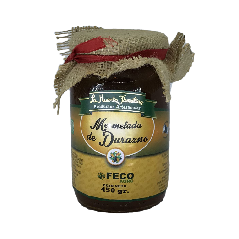 MERMELADA DURAZNO LA HUERTA FAMILIAR X 454 GRS