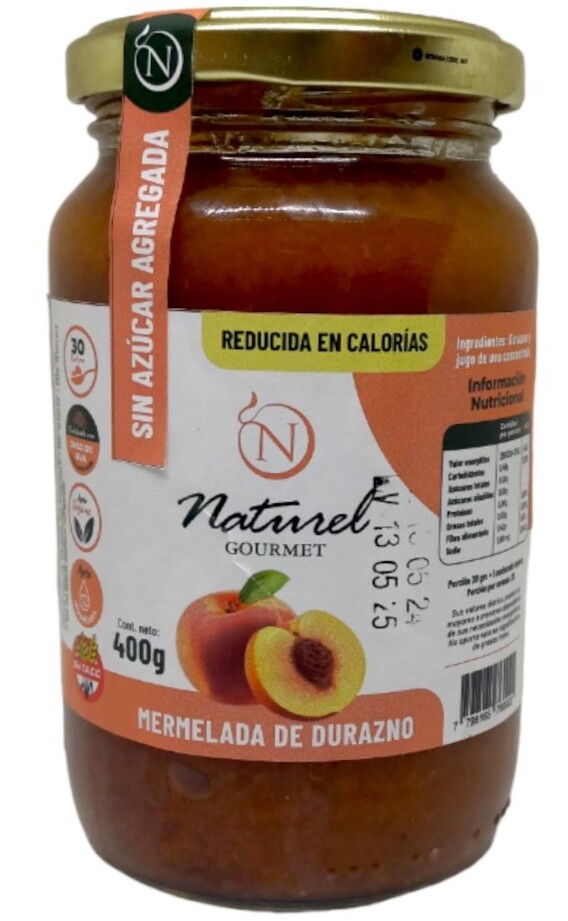 MERMELADA DURAZNO NATUREL GOURMET X 400 GRS