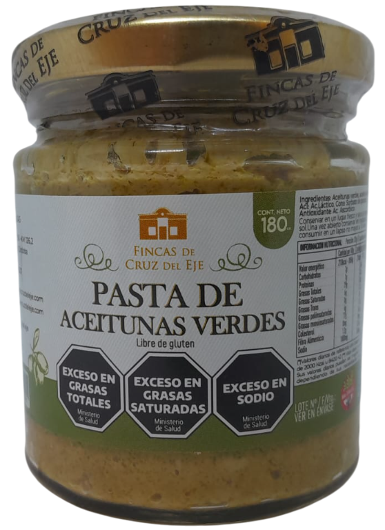 PASTA ACEITUNAS VERDES FINCAS DE CRUZ DEL EJE X 180 GRS