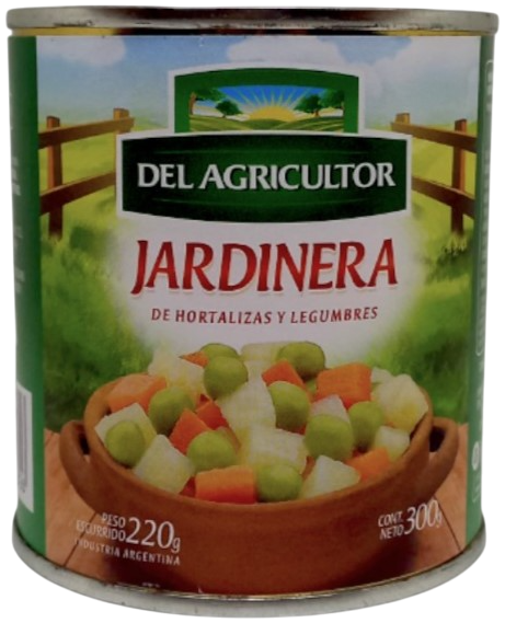 JARDINERA DE HORTALIZAS Y LEGUMBRES EN LATA DEL AGRICULTOR X 350 GRS