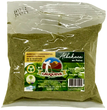 ALBAHACA EN POLVO CAUQUEVA X 50 GRS