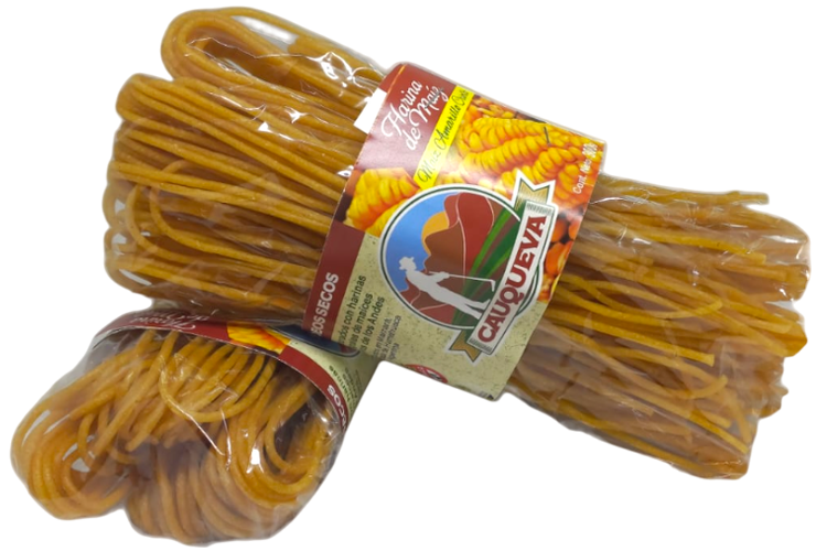 FIDEOS MAIZ AMARILLO CRIOLLO CAUQUEVA X 300 GRS