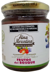 [p2607] MERMELADA FRUTOS DEL BOSQUE SIN AZUCAR  ALMA MERCEDINA X 190 GRS