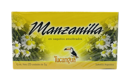 [p0349] ​​​TE MANZANILLA SAQUITOS TUCANGUA CAJA X 25 U