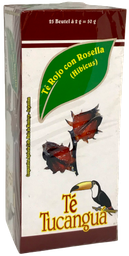 [p1374] ​​​TE ROJO CON ROSELLA SAQUITOS TUCANGUA CAJA X 25 U